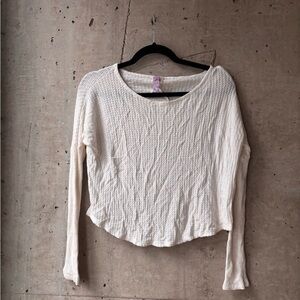 Women's Cream Long Sleeve Top